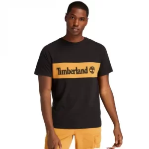 Image of Timberland Cut-and-sew T-Shirt For Men In Black Black, Size M
