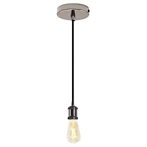 Image of 4lite WiZ Smart Blackened Silver Pendant with ST64 E27 Vintage Lamp