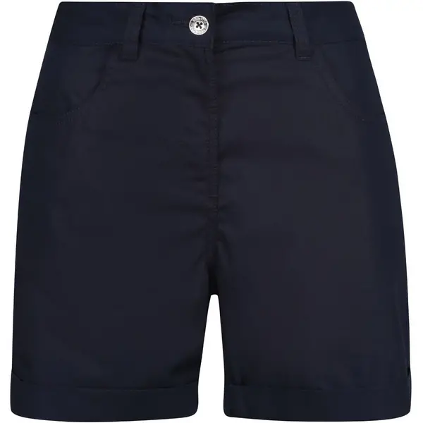 Image of Regatta Womens Pemma Organic Coolweave Cotton Summer Shorts UK 14- Waist 31', (79cm) Navy RWJ245-540-14