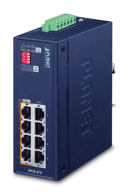 Image of PLANET IP30 Industrial 4-port Gigabit Ethernet (10/100/1000) Power ove