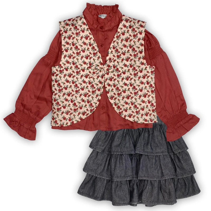 Image of Miso 3 Piece Rara Skirt Set - Multi Multi 1 - 2 Years