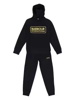 Image of Barbour International Boys Essential Tracksuit - Black, Size Age: 14-15 Years