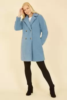 Image of Blue Teddy Bear Coat