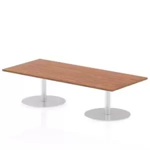 Image of Italia Poseur Table Rectangle 1800800 Top 475 High Walnut