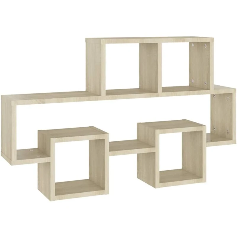 Image of VIDAXL Car-shaped Wall Shelf Sonoma Oak 82x15x51cm Engineered Wood vidaXL 8720286596715