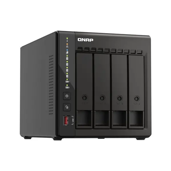 Image of QNAP TS-453E 8GB RAM with 16TB Installed Storage 4 Bay SATA Desktop NAS Storage TS-453E-8G/16TB-IW