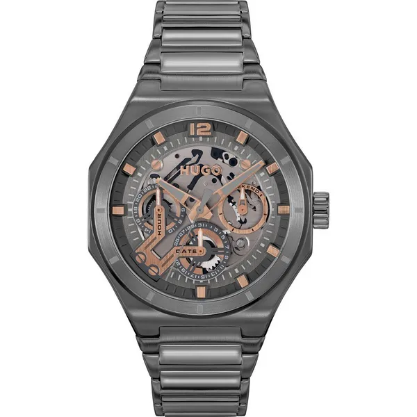 Image of HUGO 1530378 Grail Skeleton Multifunction Bracelet Watch - W45417