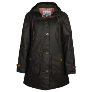 Image of Barbour Womens Amelda Wax Jacket Rustic/Rose Blush 16