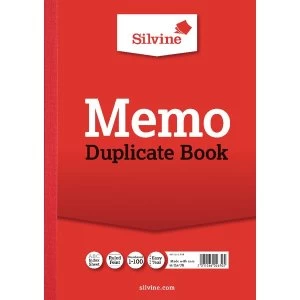 Image of Silvine Duplicate Memo Book A4 PK6