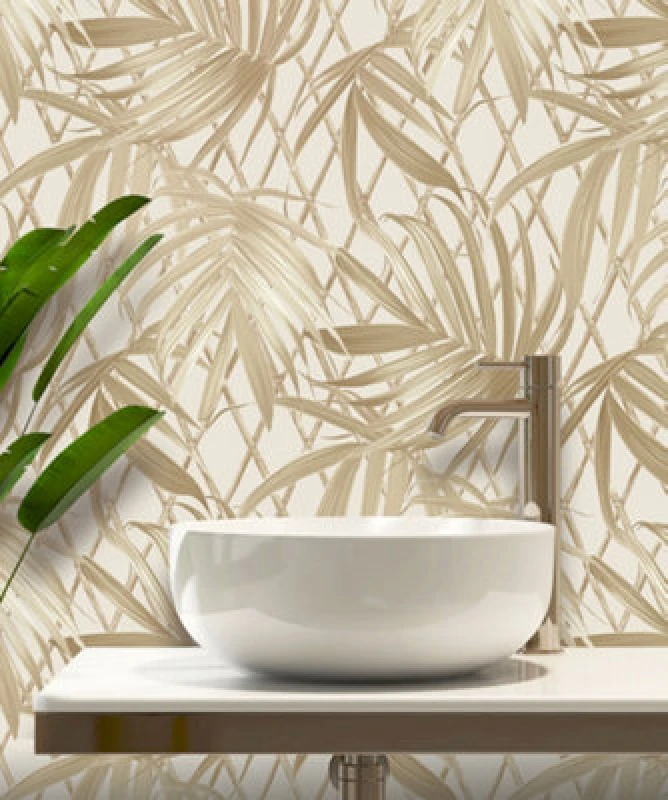 Image of Rasch Paradise Palm Luxury Heavyweight Wallpaper - Gold