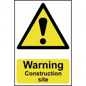 Image of Scan Warning Construction Site Sign 200mm 300mm Standard
