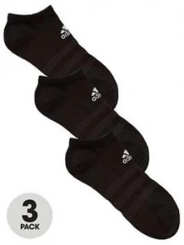 Image of Adidas 3 Pack No Show Sock - Black