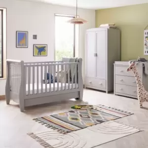 Image of Babymore Stella 3 Piece Nursery Furniture Set Grey