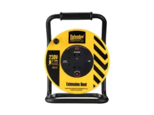 Image of Defender E86515 240v 50m Industrial Trade 4 Way Cable Reel 1.25mm