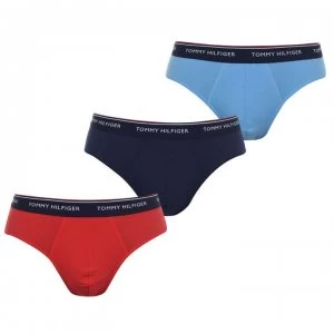 Image of Tommy Bodywear 3 Pack Logo Waistband Briefs - Blue