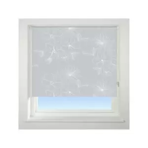Image of Universal - Floral Cluster Patterned Thermal Blackout Roller Blind, Grey, W60cm