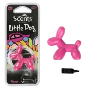 Image of Little Dog Pink Flower Scented Car Air Freshener (Case of 6)