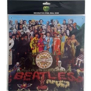 Image of The Beatles Sgt Pepper Steel Wall Sign