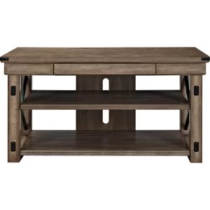Image of Dorel Wildwood Wood Veneer TV Stand (50") - Rustic Grey