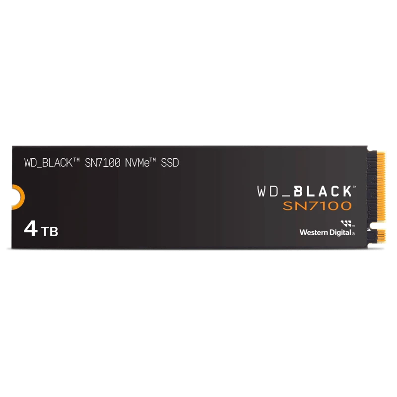 Image of Western Digital Black SN7100 4TB M.2 NVMe PCI-E Gen4 Solid State Drive - Read 7250 MB/s, Write 6900 MB/s - WDS400T4X0E-00CJA0