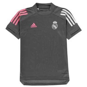 Image of adidas Real Madrid Training Shirt 2020 2021 Junior - Grey