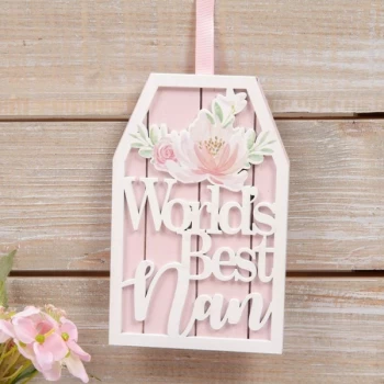 Image of Sophia Wooden Hanging Plaque - World's Best Nan