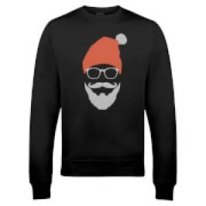 Image of Cool Santa Christmas Sweatshirt - Black