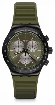 Image of Swatch JUNGLE SNAKE Green Silicone Strap Green Dial Watch