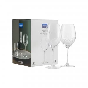 Image of Denby Lotus Leadless Crystal Wine Glasses Set of 4