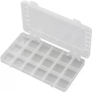 Image of TRU COMPONENTS PP18-01 Assortment box (L x W x H) 195 x 100 x 13mm No. of compartments: 18 fixed compartments