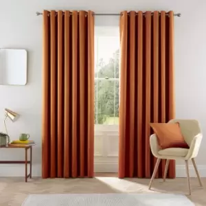 Image of Helena Springfield Eden Lined Curtains 90" x 72", Ginger