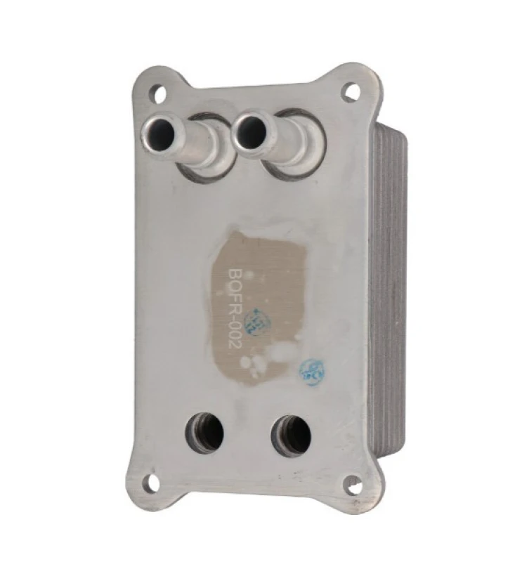 Image of NISSENS 90683 Oil Cooler ** FIRST FIT ** with gaskets/seals, without filter Aluminium Oil Cooler,engine oil (469)