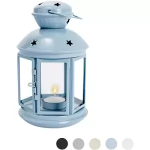 Image of Nicola Spring - Metal Hanging Tealight Lantern - 20cm - Blue