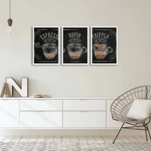 Image of 3PBCT-08 Multicolor Decorative Framed MDF Painting (3 Pieces)