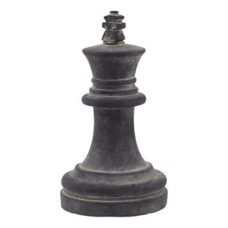 Image of Hill Interiors Amalfi King Chess Piece - Ceramic - L16 X W16 X H28cm - Grey