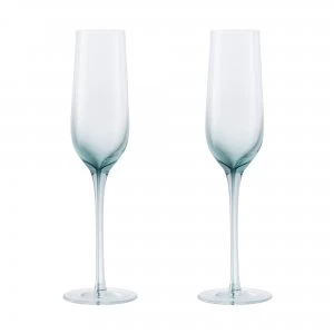 Image of Denby Colours Champagne Flutes (Green) Set of 2