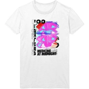 Image of Foo Fighters - Medicine At Midnight Tilt Unisex Medium T-Shirt - White