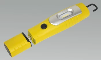 Image of Sealey LED3602Y Rechargeable 360° Lamp 7 SMD + 3W LED Yellow Lithium-ion