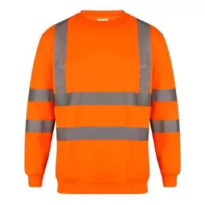 Image of Yoko Unisex Hi-Vis Heavyweight Sweatshirt (L) (Hi Vis Orange)