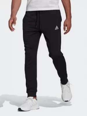 Image of adidas Essentials French Terry Tapered Cuff Joggers, Black, Size XL, Men