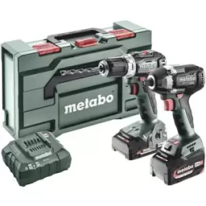 Image of Metabo BSLBL+SSWLT300BL 685202000 Cordless drill, Cordless impact driver 18 V 5.2 Ah Li-ion incl. rechargeables, incl. charger