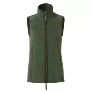 Image of Premier Womens/Ladies Artisan Fleece Gilet (XS) (Moss Green/Brown)