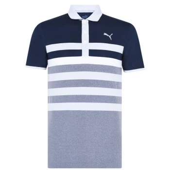 Image of Puma One Way Polo Shirt Mens - Navy Blazer