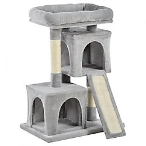 Image of PawHut Cat Tree Light Grey 390 mm x 590 mm x 830 mm