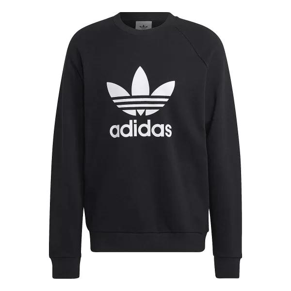 Image of Adidas Trefoil Essentials Crewneck, Black/white