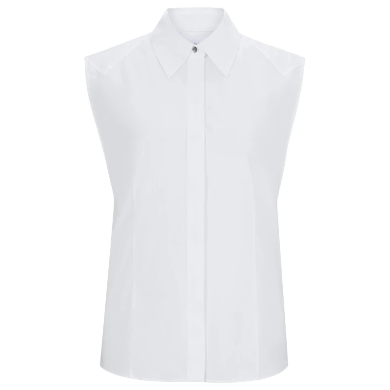 Image of Boss Womens Banoh Long-Sleeve Blouse White female 8 (S)