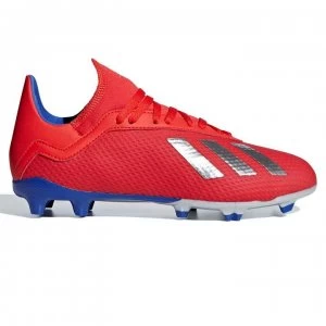 Image of adidas X 18.3 Junior FG Football Boots - Red/Silver/Blue