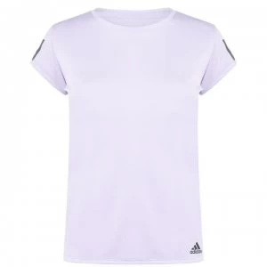 Image of adidas Womens Tennis Club 3-Stripes T-Shirt - Purple/Grey