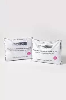 Image of Premium White Goose Down 15 Tog All Seasons Duvet