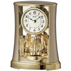 Image of Seiko Rotating Pendulum Clock - Antique Gold
